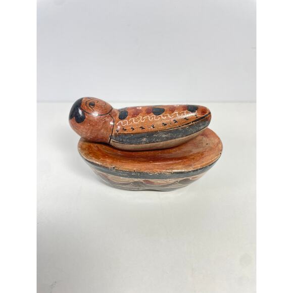 Vintage Tonala Pottery Nativity 2Pc Baby Jesus Cradle Mexican Art Replacement - Picture 3 of 7